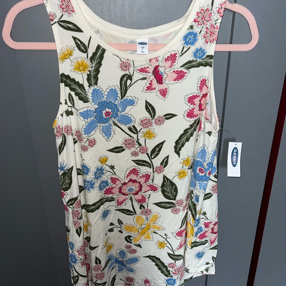 Old Navy Floral Tank Top - Blue, Pink, Yellow